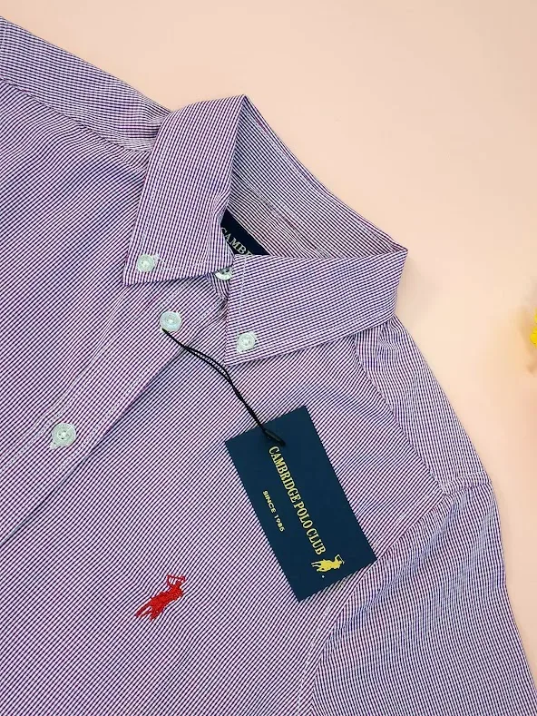 Camisa Cambrige Polo para dama de cuadros