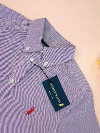 Camisa Cambrige Polo para dama de cuadros