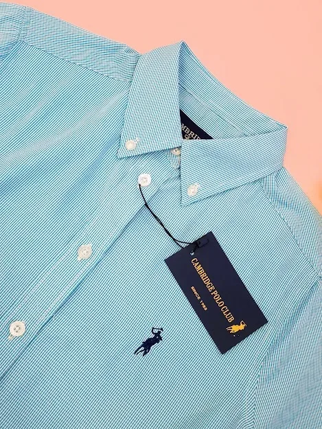 Camisa Cambrige Polo para dama de cuadros