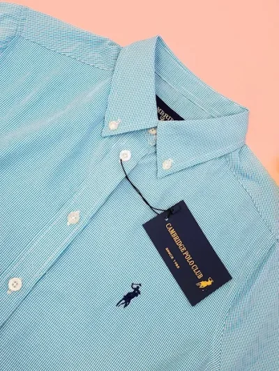 Camisa Cambrige Polo para dama de cuadros