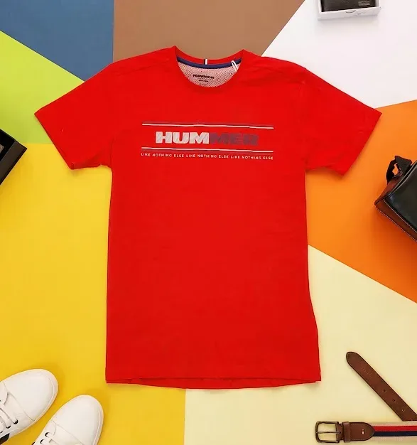 Camiseta Hummer para caballero color rojo