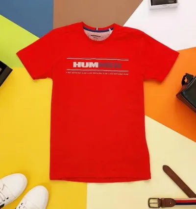 Camiseta Hummer para caballero color rojo