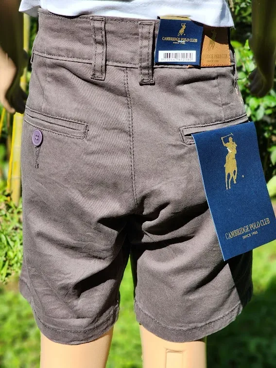 Short Cambridge Polo Club para niño color gris
