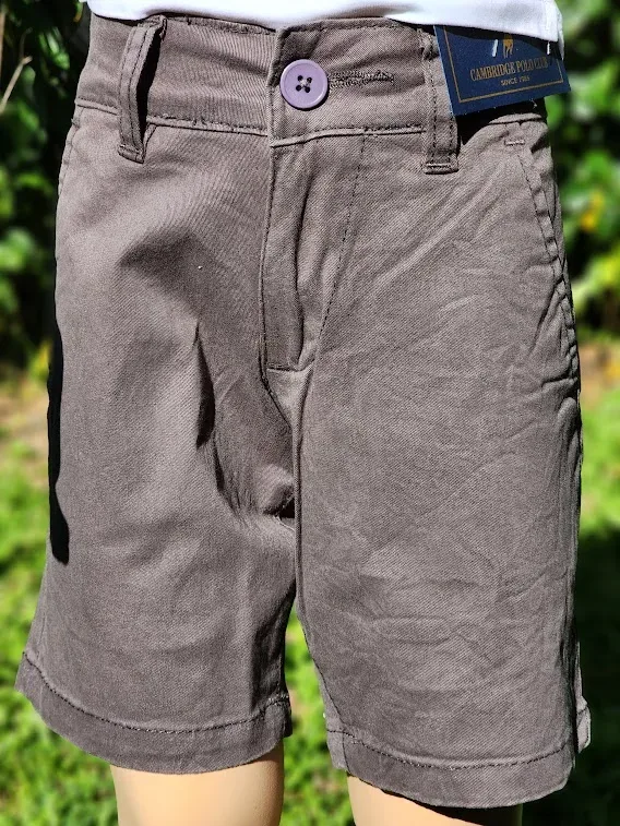 Short Cambridge Polo Club para niño color gris
