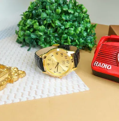 Reloj Q&Q para caballero color negro y dorado