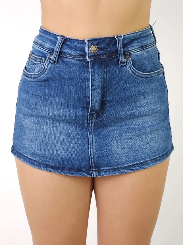 Enagua Short para dama color Azul
