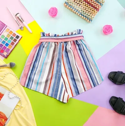 Short para dama diseño a rayas