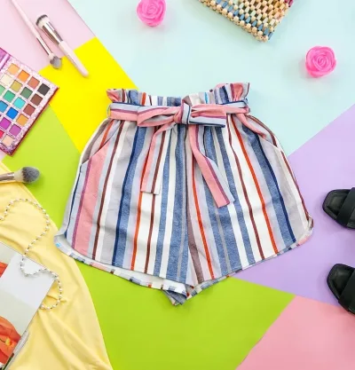 Short para dama diseño a rayas