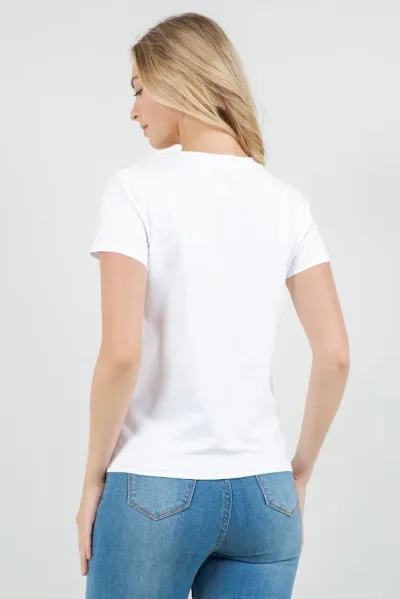 Camiseta para dama TABA color blanco