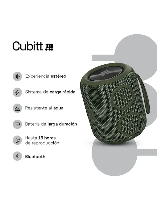 Parlante Cubbit CT-PWGO3 COLOR VERDE