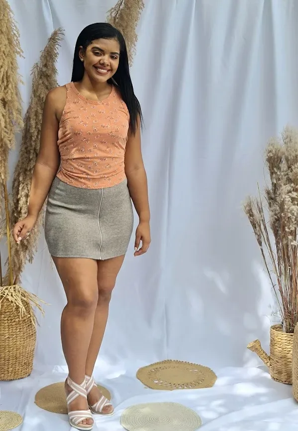 Blusa American Eagle para dama color terracota
