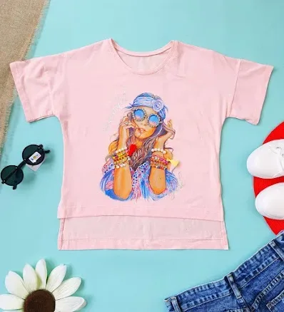 Blusa Tunytots para niña colo palo rosa.