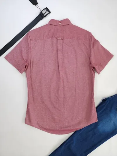 Camisa Tommy Hilfiger para caballero color vino claro