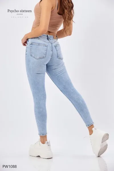 Jeans para dama Psycho Sixteen PW1088 color celeste