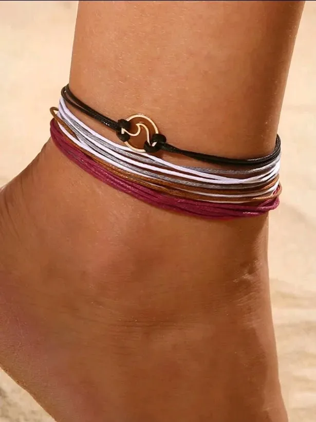 Set de tobilleras para dama multicolor