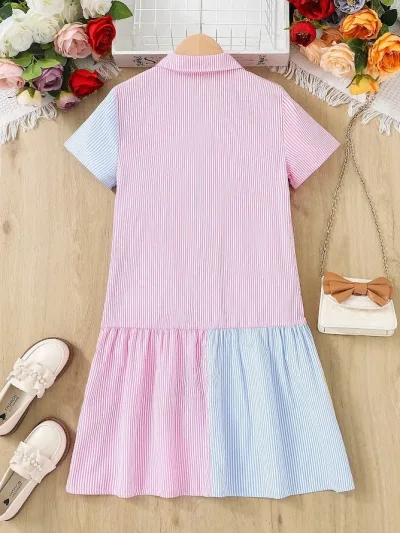 Vestido para niña de rayas