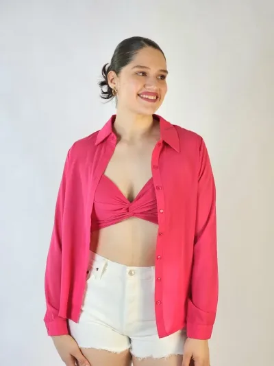 Set de blusas para dama color Fucsia