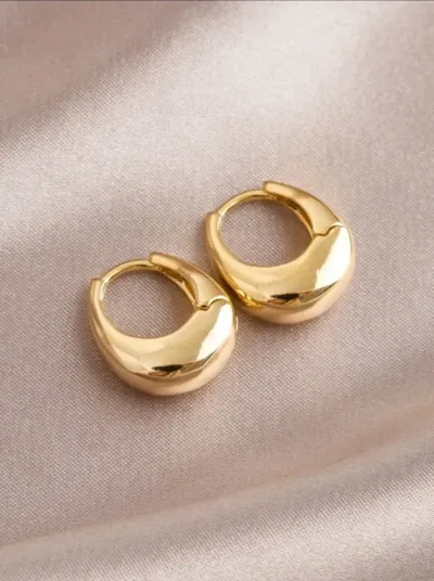 Argollas de acero inoxidable color dorado