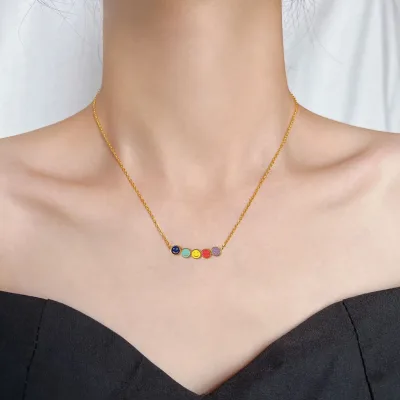 Collar para dama de acero de titanio