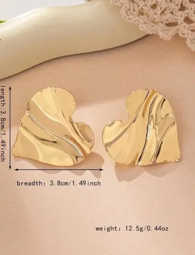 Aretes de fantasía en forma de corazón