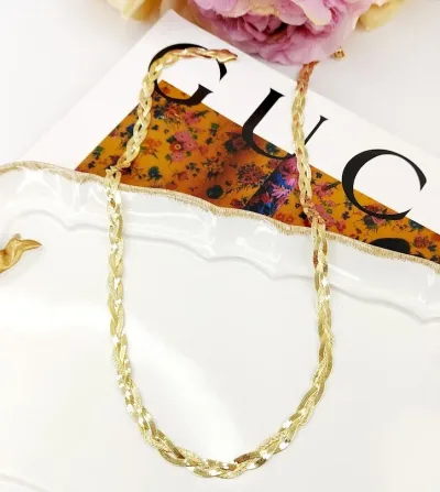 Collar para dama plata 925 diseño trenzado