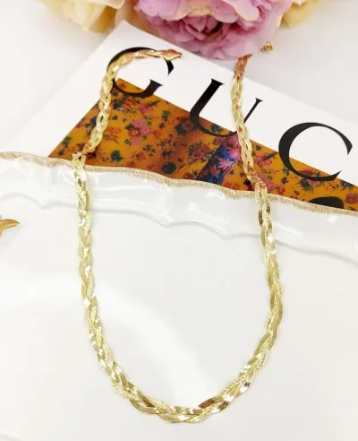 Collar para dama plata 925 diseño trenzado