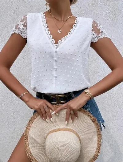 Blusa para dama color blanco.