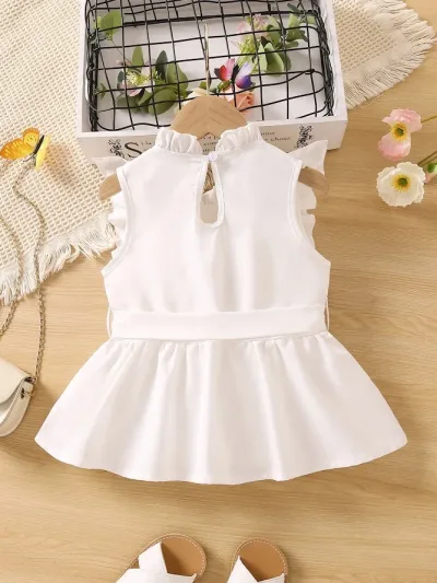 Blusa para niña color blanco