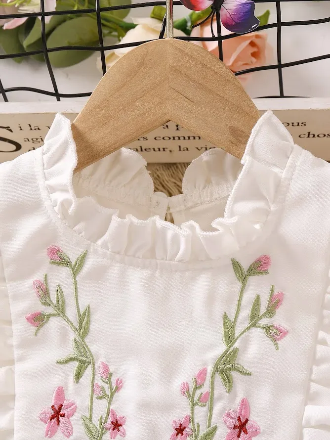 Blusa para niña color blanco