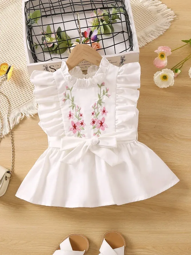 Blusa para niña color blanco