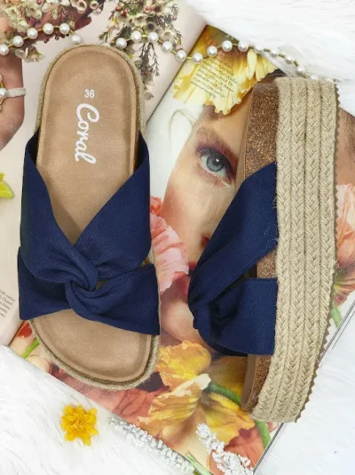 Sandalias Coral para dama color azul SEFORA NAVY  TEX