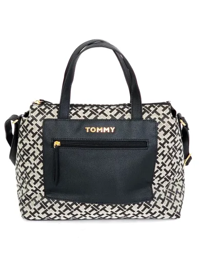 Bolso de hombro Tommy Hilfiger para dama color negro y gris