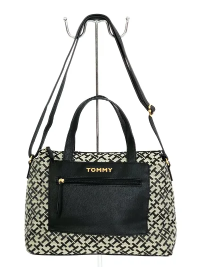 Bolso de hombro Tommy Hilfiger para dama color negro y gris