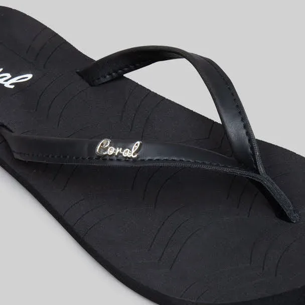 Sandalias Uvita Black Pu Coral para dama
