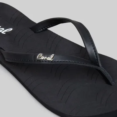 Sandalias Uvita Black Pu Coral para dama