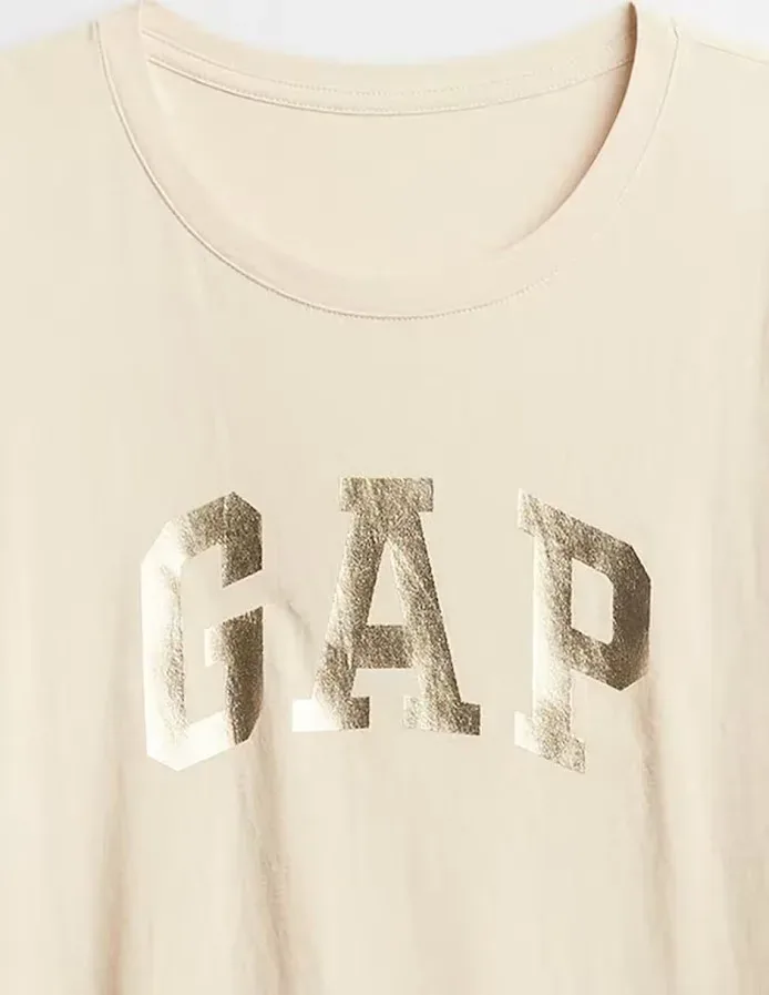 Camiseta GAP para dama color beige