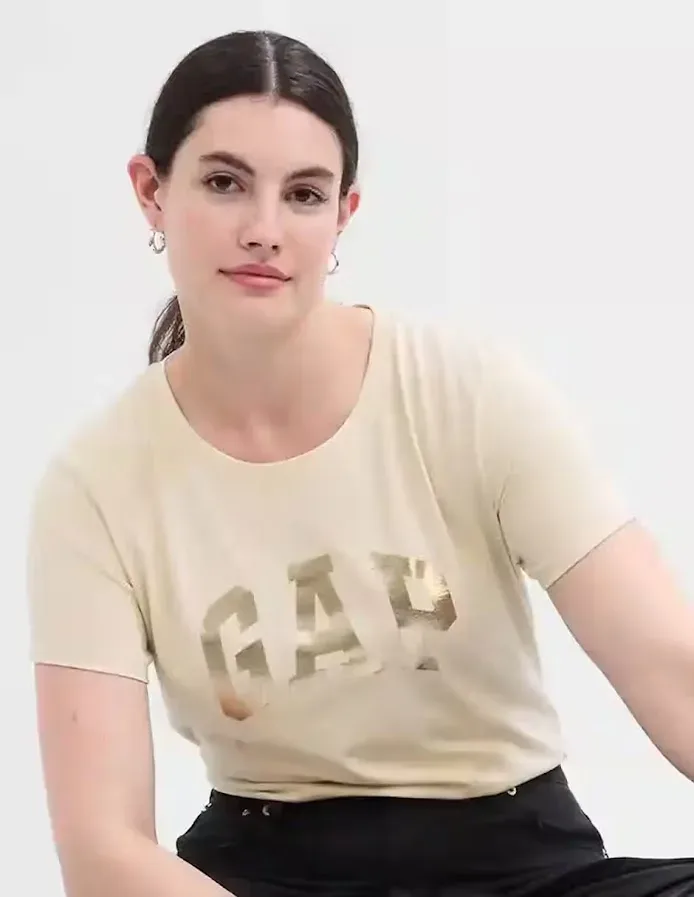 Camiseta GAP para dama color beige