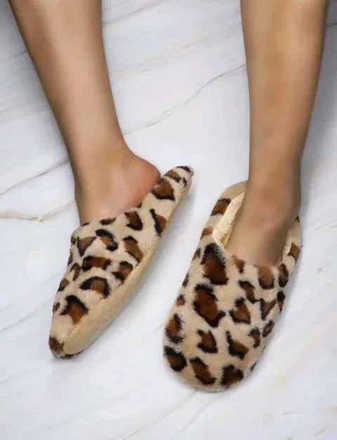 Pantuflas para dama diseño animal print