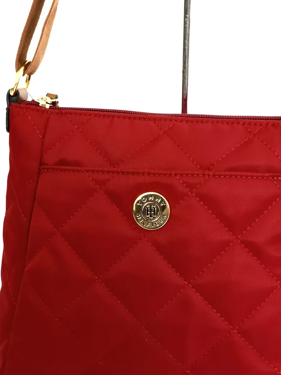 Bolso de hombro Tommy Hilfiger para dama color vino