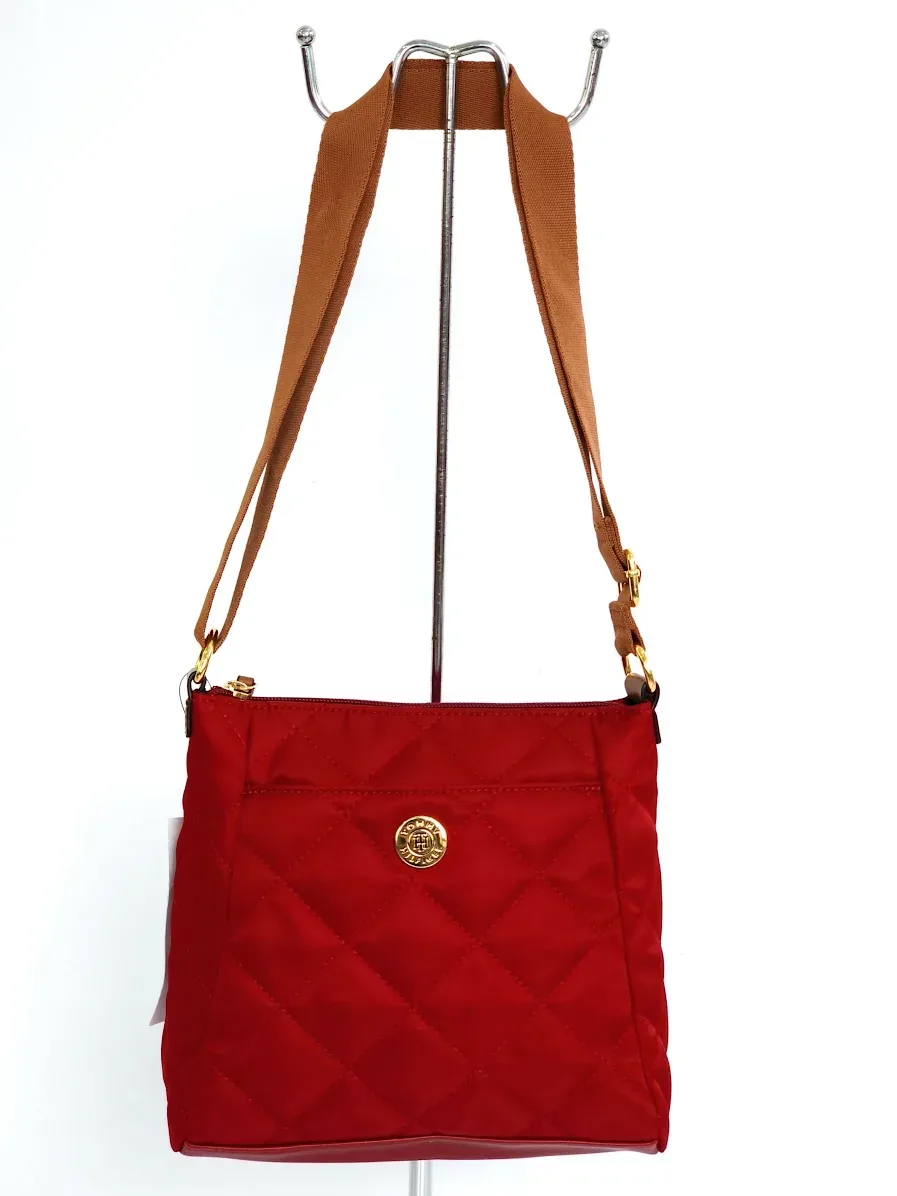 Bolso de hombro Tommy Hilfiger para dama color vino