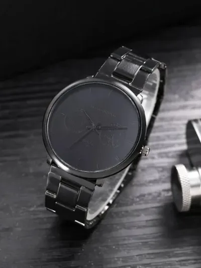 Reloj para caballero de cuarzo con puntero redondo & 4 piezas Pulsera