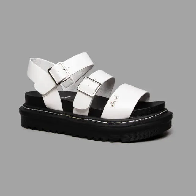 Sandalias Coral para dama color blancas y negro GALES