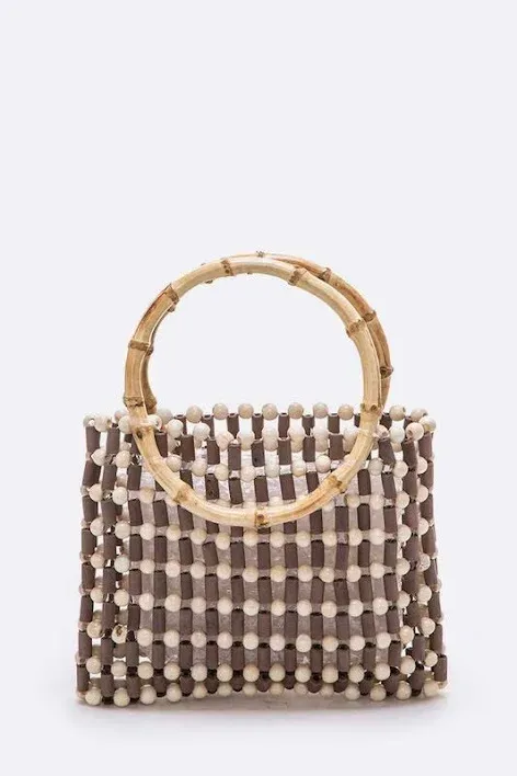 Bolso para dama color café y beige