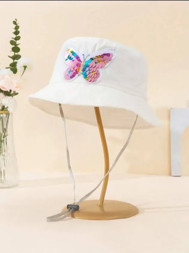 Sombrero para niña color blanco