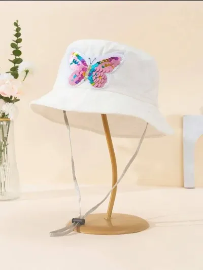 Sombrero para niña color blanco