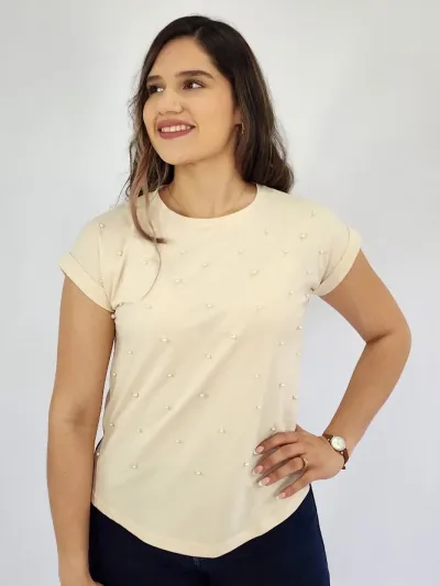 Blusa color beige para Dama