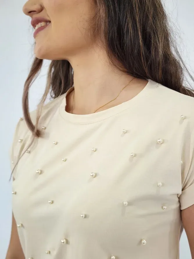 Blusa color beige para Dama