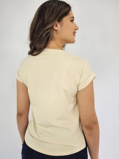 Blusa color beige para Dama