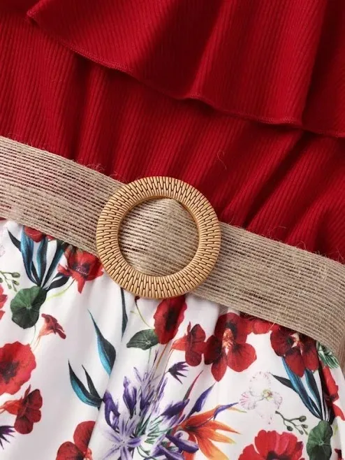 Enterizo para niña con diseño floral