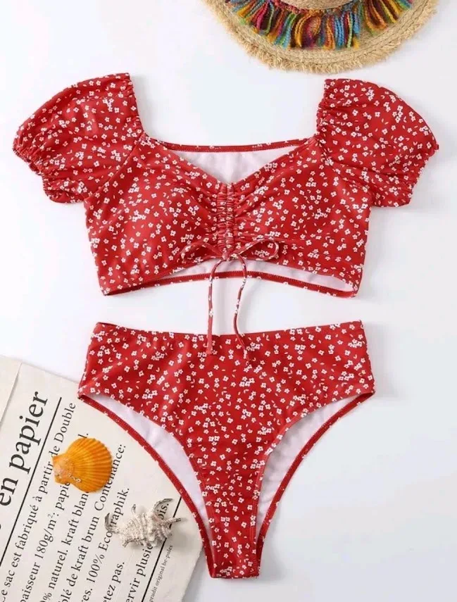Vestido de baño para dama diseño floral